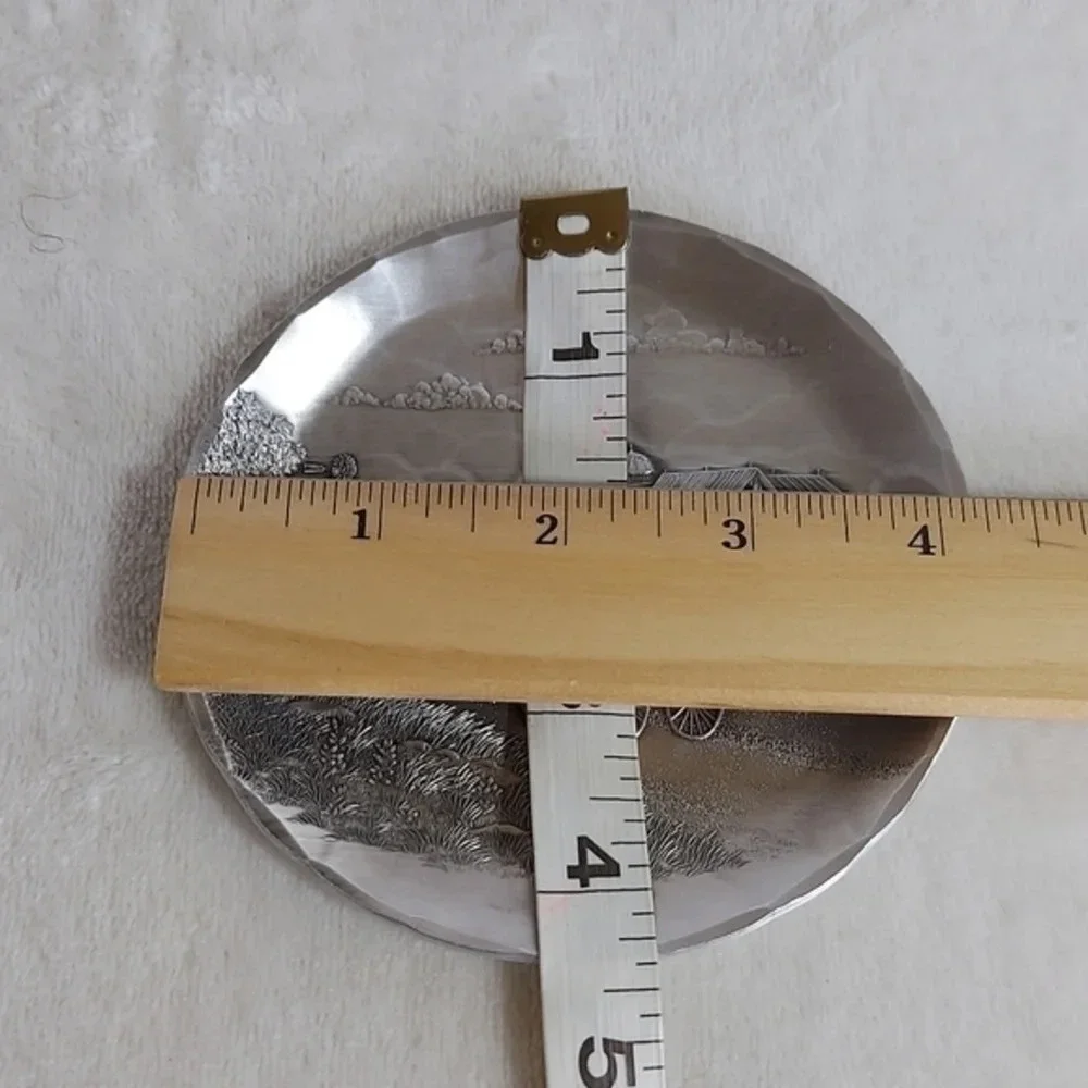 Wendell August Hammered‎ Aluminum Coming Home Coasters Set of 2
